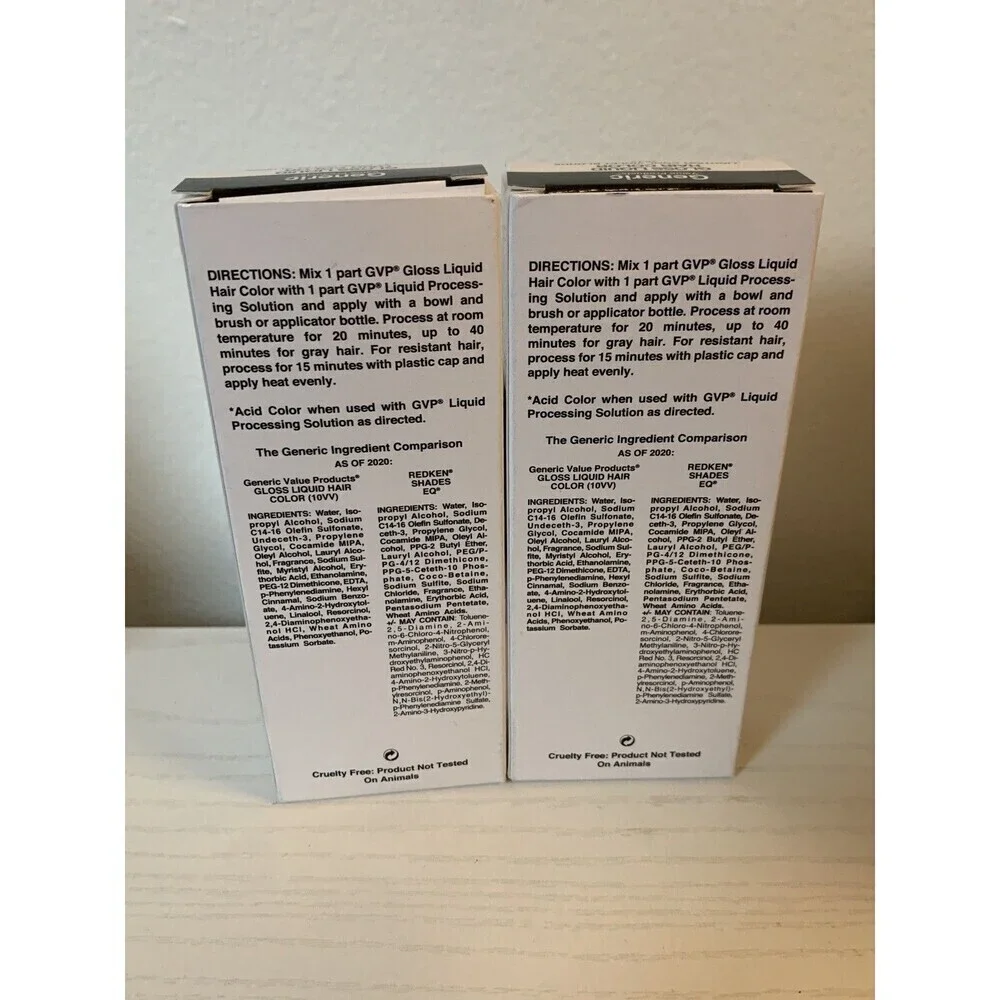 2X Generic Value Products 10Vv Lightest Cool Violet Blonde Demi Redken Gloss